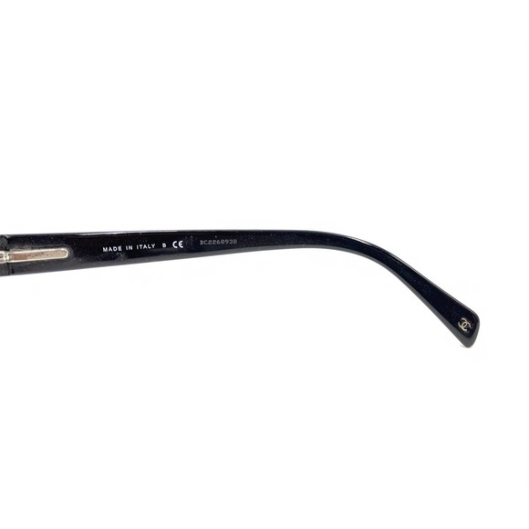 Chanel 3161-B 501 Black Crystals Oval Eyeglasses Frames 52-16 135 Italy Designer - Picture 9 of 12